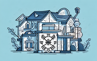 A home surrounded by a shield