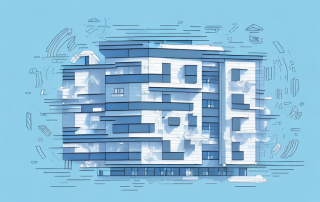 A residential building being shielded by an abstract