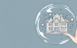 A protective bubble surrounding a stylized depiction of a house