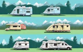 Several different types of caravans side by side
