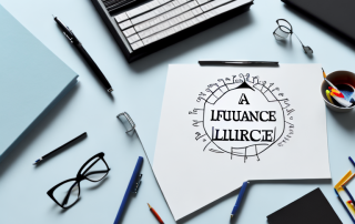 A life insurance policy document placed on a desk with a pen