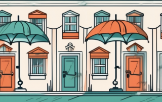 A house surrounded by different types of insurance symbols like shields