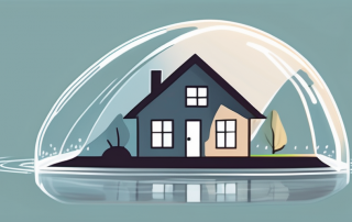 A home being protected by a transparent shield