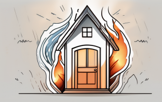 A house being protected by a symbolic shield