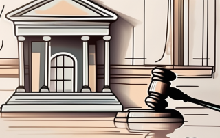 A scale of justice in a home setting