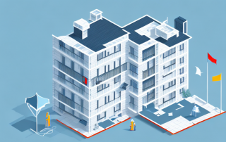 A residential building with various room sizes and shapes