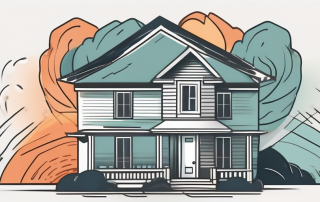 A house being protected from various elemental forces like fire
