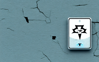 A damaged wallbox for electric vehicle charging