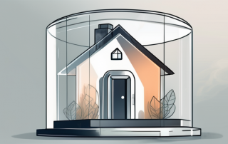 A house safely tucked inside a transparent shield