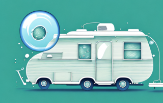 A caravan with a protective bubble around it