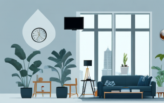 A rented apartment interior with visible valuable items like a television