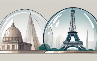Various recognizable international landmarks