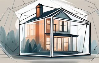 A house protected under a transparent shield