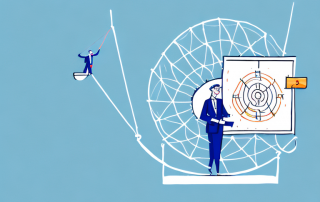 A life insurance policy in the form of a safety net under a tightrope