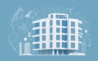 A building with visible protective shields