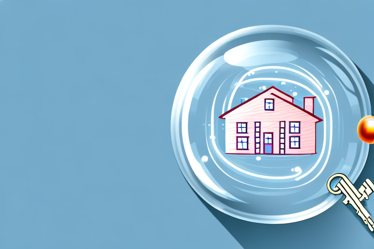 A house with a protective bubble around it