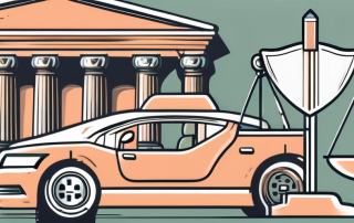 A car with a shield symbolizing protection