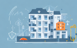 A residential building with a focus on one individual condo