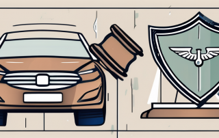 A car with a shield overlay