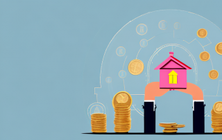 A safe surrounded by various financial symbols such as a piggy bank