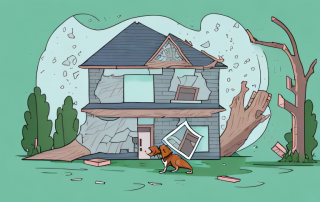 A home with a broken window