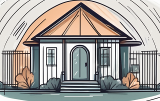 A house surrounded by a protective shield symbolizing a legal insurance protection