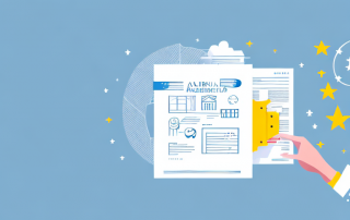 A residential building with insurance policy documents and euro currency symbols floating around it