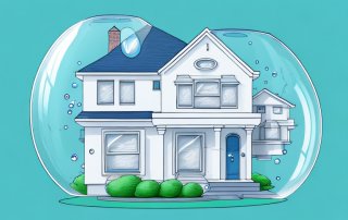 A charming detached house with a protective bubble around it