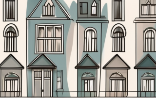A shield symbolically protecting a house