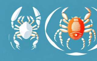 A safety shield symbolically protecting a crab (krebs in german)