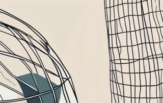 A broken vase under a safety net