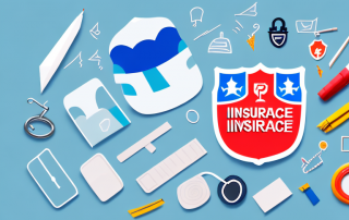 Various types of insurance policies symbolized by different protective objects like a shield
