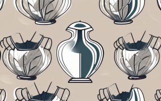 A broken vase with a protective shield symbolizing the concept of liability insurance