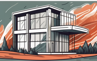 A sturdy building with a protective shield symbolizing the elemental insurance