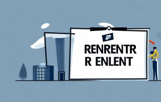 A residential building with a sign indicating it's for rent