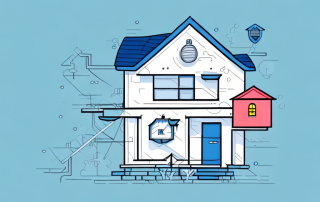 A house with a safety shield around it