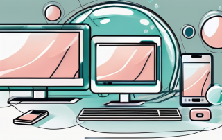 Various electronic devices like a laptop