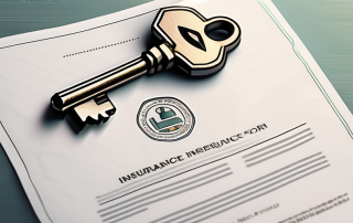 A single key on top of an insurance policy document