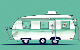 A caravan with a price tag hanging off it