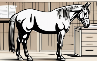A horse standing in a stable