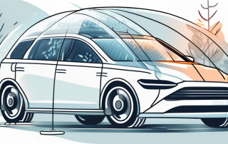 A car protected under a transparent shield