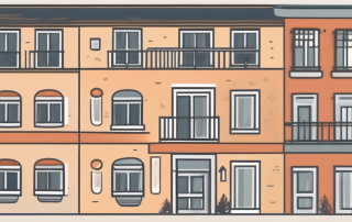 A residential building with symbols indicating various types of coverage such as fire