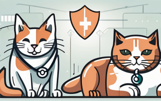 A pet dog and a cat with a stethoscope and a shield