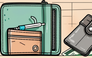 A wallet with cash and a credit card next to a syringe and a dog collar