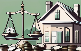 A scale balancing a life insurance policy and a pile of money