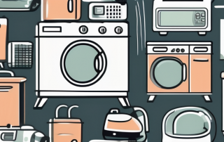 Various household appliances like a refrigerator