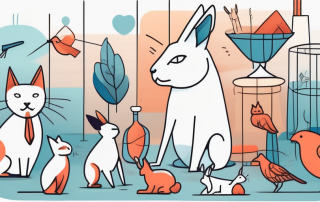 Various domestic animals like a dog