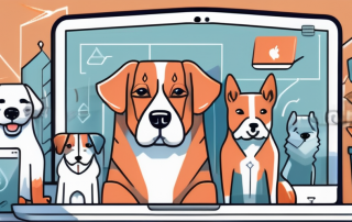 A variety of dogs of different breeds