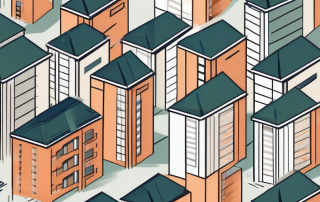 Several different types of residential buildings
