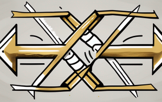 Two intertwined arrows